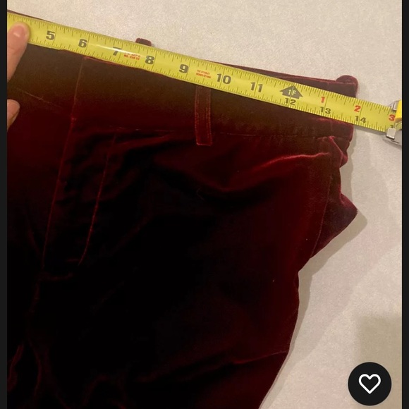 XS Derek Lam Crosby Velvet New Years Cropped Flare Legging Pants TF73101VE Red - Picture 9 of 12